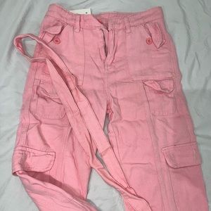 Pink cargo pants